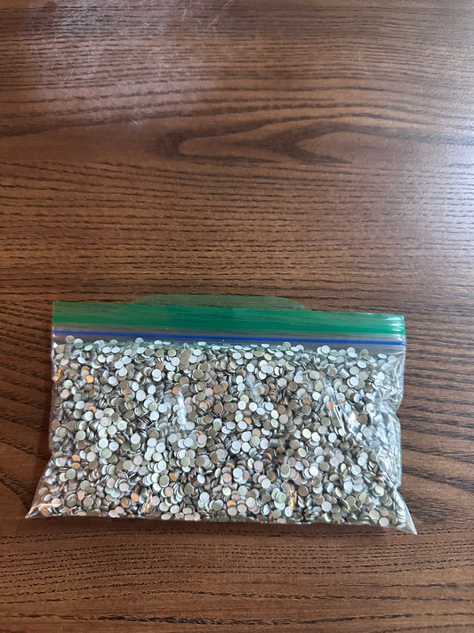 Eco Recycled 1/8" Painted Aluminum Micro Craft Blanks & Metallic Confetti – ½ lb Bag | White, Dark Bronze or Black| Resin Art, Table Scatter