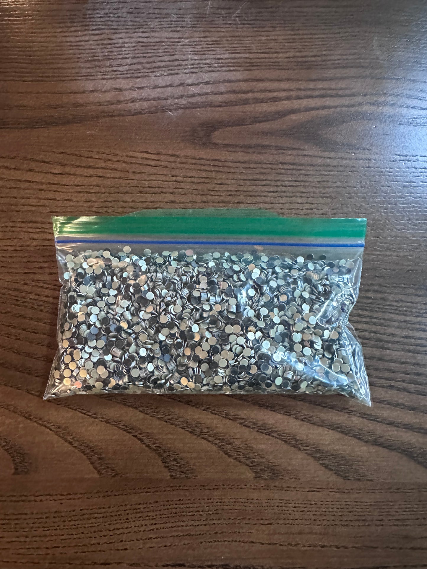 Eco Recycled 1/8" Painted Aluminum Micro Craft Blanks & Metallic Confetti – ½ lb Bag | White, Dark Bronze or Black| Resin Art, Table Scatter